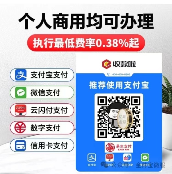 收款啦-易生支付聚合收款碼